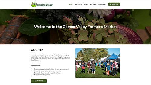 The Comox Valley Farmer's Market homepage