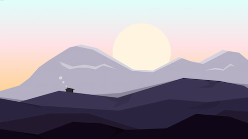 SVG mountain landscape
